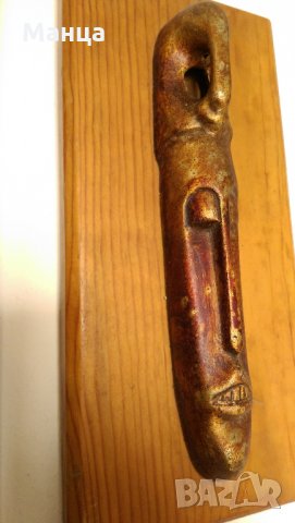Африканска бронзова маска Фанг, снимка 4 - Антикварни и старинни предмети - 31620461