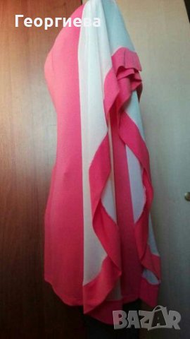 Прекрасна италианска рокля, цвят корал🍀👗M, M/L🍀👗арт.636, снимка 4 - Рокли - 29693057