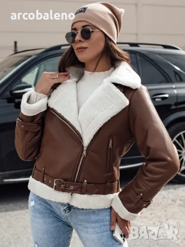 Дамско кожено зимно яке BELLCIAO, 3цвята , снимка 6 - Якета - 47422422