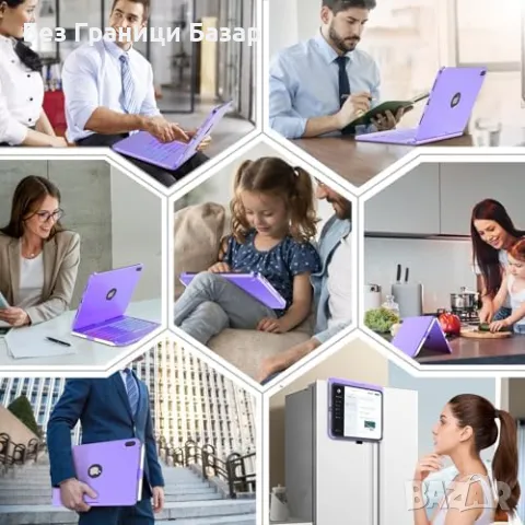 Нов Калъф с клавиатура за iPad 10-то поколение 10.9” с тъчпад и RGB кейс, снимка 2 - Клавиатури и мишки - 49405973