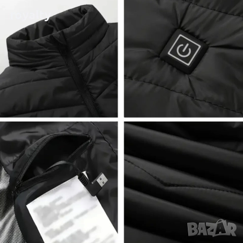 Електрически отопляем елек за зимния период с USB захранване - Unisex, снимка 6 - Елеци - 52161972