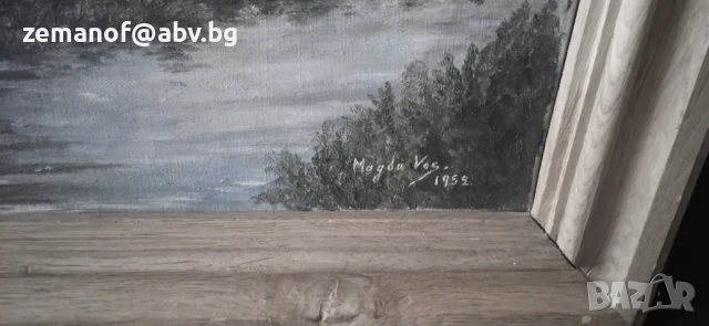 Маслена Картина с подпис, снимка 2 - Други ценни предмети - 51074387