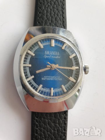 Мъжки механичен часовник Grandiа- sport master - 1965година, снимка 3 - Мъжки - 40452953