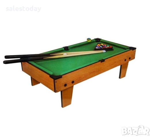 Детски билярд+ топки+ 2 бр щеки, Дървен, 75см