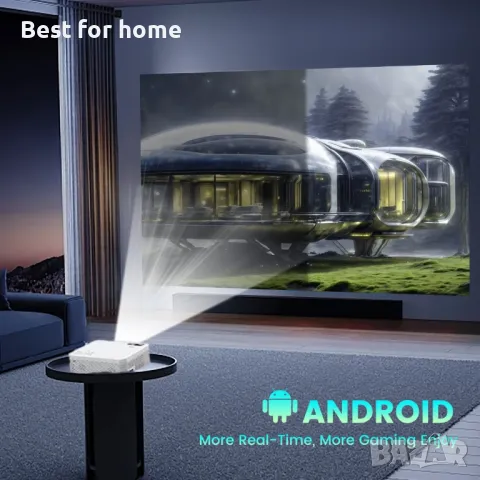 LED WiFi проектор с Android от ZOETOS Z01, снимка 7 - Плейъри, домашно кино, прожектори - 49031699