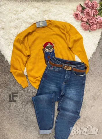 Блуза LFS Cool Bear Yellow 9432  , снимка 2 - Блузи с дълъг ръкав и пуловери - 50437574