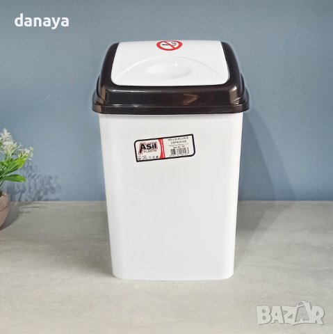 3409 Кошче за отпадъци с люлеещ капак, 3.5 литра, снимка 2 - Мопове, кофи, четки и метли - 40137105