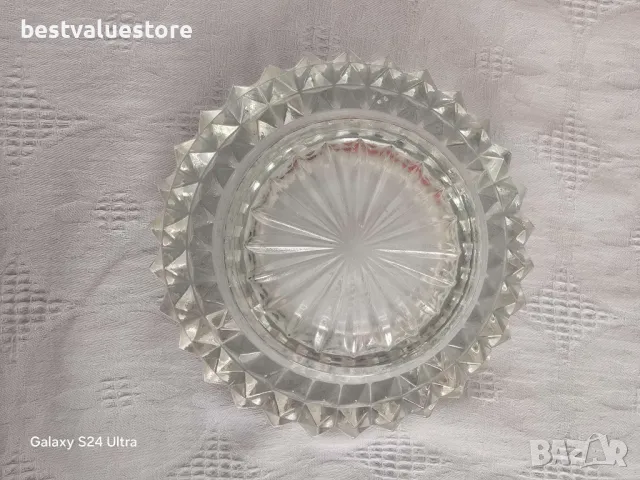 Масивен Пепелник Стъклен Прозрачен, снимка 3 - Други - 47913618