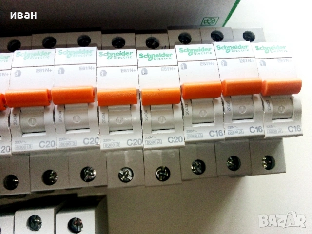 Автоматични монофазни предпазители Schneider Elecctric 30бр.нови., снимка 4 - Други машини и части - 53946356