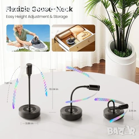 Нови Вентилатори против мухи за маса храна 4 броя 2000mAh до 20 часа работа, снимка 7 - Други стоки за дома - 54197679