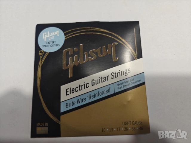 Gibson Brite Wire Reinforced Light 10-46-струни за електрическа китара