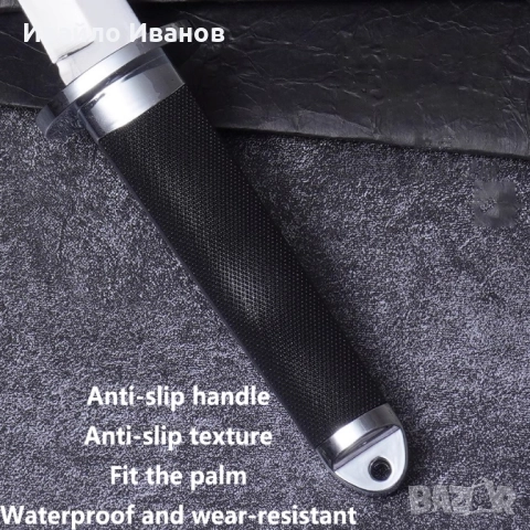 тактически нож тип танто с черна кания, снимка 7 - Прибори за хранене, готвене и сервиране - 52380599