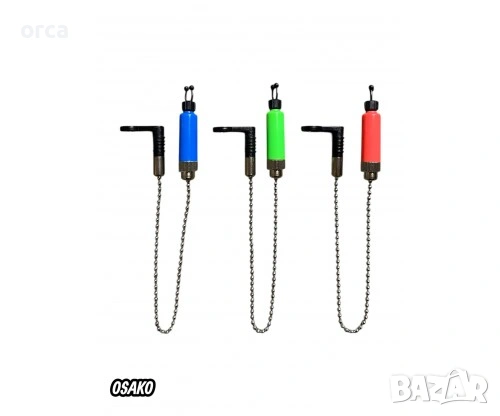 Комплект OSAKO K5 сигнализатори и обтегачи 3+3 за шаран, снимка 4 - Такъми - 54215128