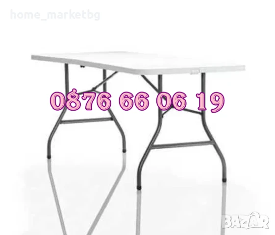 Сгъваема маса за кетъринг, градинска маса 180/74 см, къмпинг маса, снимка 2 - Градински мебели, декорация  - 50577424