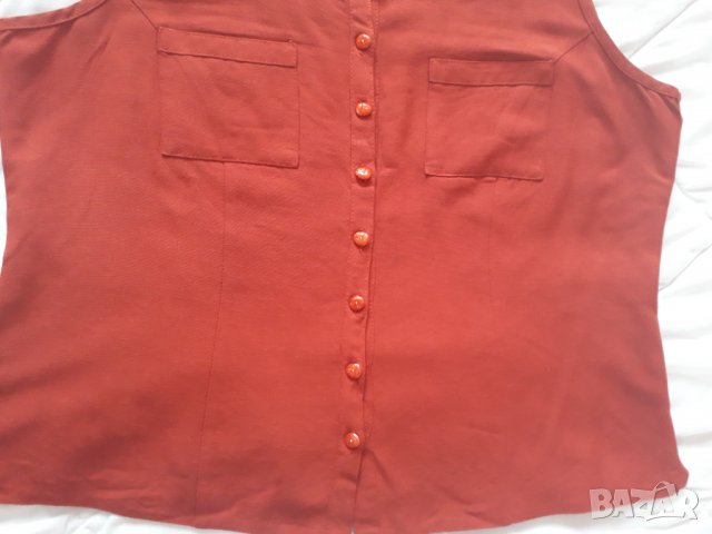 Лятна дамска блуза с копчета без ръкав, снимка 7 - Корсети, бюстиета, топове - 29368353