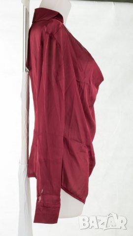 Стилна дамска блуза в бордо марка Lisa Moretti, снимка 4 - Блузи с дълъг ръкав и пуловери - 29107873