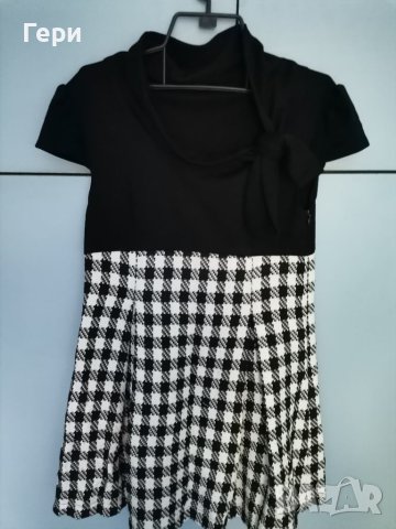 Елегантна черно-бяла рокличка