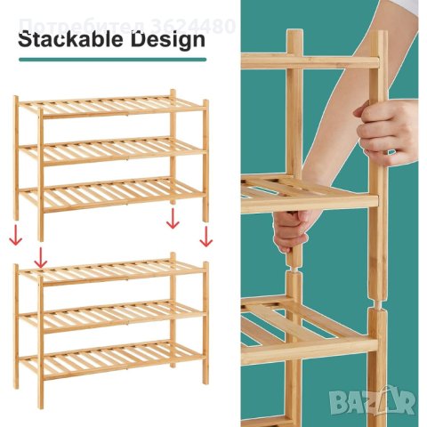 4065 Дървен стилаж за обувки, снимка 4 - Други стоки за дома - 42155639