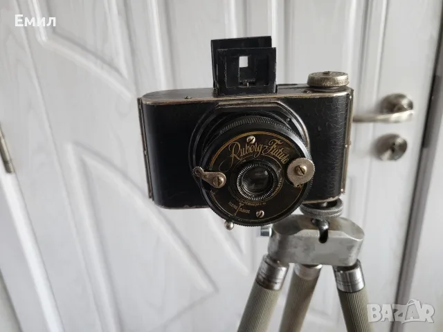 Антикварен бакелитов фотоапарат с тринога ВСВ, снимка 4 - Колекции - 55708754