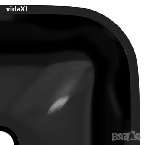 vidaXL Стъклена мивка 42x42x14 см черна, снимка 5 - Мивки - 56147101