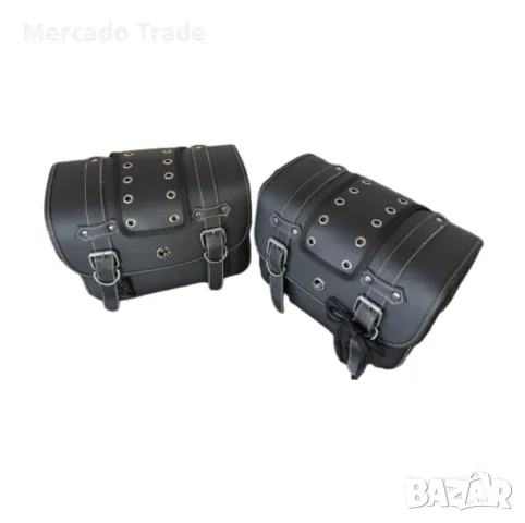 Мото дисаги Mercado Trade, Еко кожа, 30x23x13см, Черен, снимка 2 - Аксесоари и консумативи - 49351079