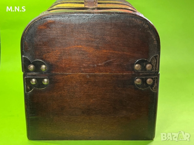 Дървен Ретро Куфар, снимка 3 - Антикварни и старинни предмети - 52848267