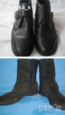 Два броя / Дамски боти "Hush Puppies” и "Etienne Aigner" Brazil / естествен велур и кожа 