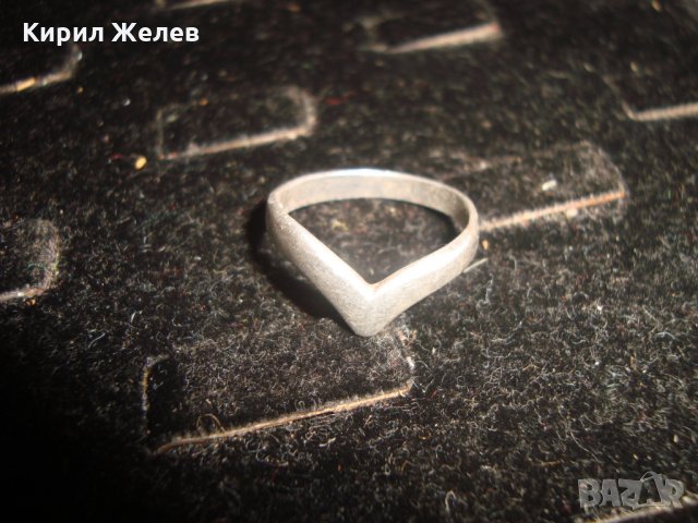 СТАР СРЕБЪРЕН ПРЪСТЕН АРТ НУВО СТИЛ РЪЧНА МАЙСТОРСКА ИЗРАБОТКА ВИСОКА ПРОБА СРЕБРО 18121, снимка 2 - Пръстени - 33737108