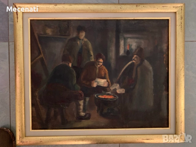 Христо Лозев (1883-1970) " Завера" - масло, снимка 2 - Картини - 53111003