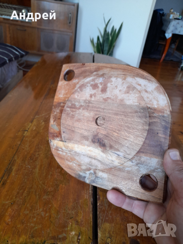 Стара дървена чиния за стена, снимка 5 - Други ценни предмети - 44572874