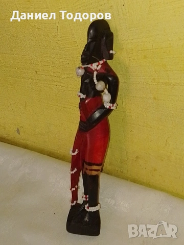 Стара Дървена Африканска Фигура , Статуетка - Масай, снимка 4 - Статуетки - 54323307