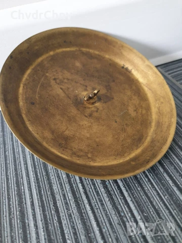 Wedgwood Jasperware 16см/син яспис/стара английска порцеланова кутия-бижутерка с бронзов капак, снимка 3 - Декорация за дома - 48338488