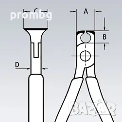 Knipex челни резачки за електроника и фина механика 115 мм, KN6402115  Германия, снимка 9 - Други инструменти - 48859730