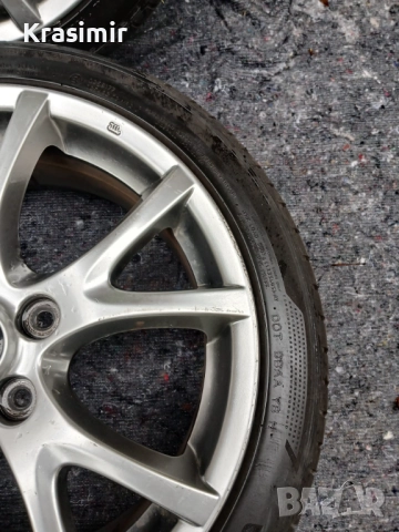 Алуминиеви джанти Mazda 17” 5x114.3 ET55 с гуми Hankook Ventus V12 Evo, снимка 5 - Гуми и джанти - 52014550