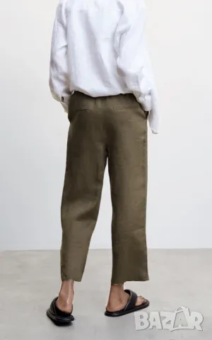 MANGO ленен панталон  два цвята , снимка 5 - Панталони - 49525264