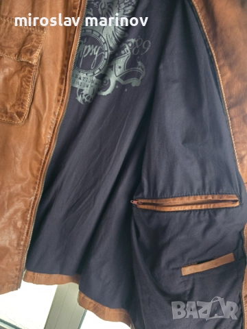 Продавам мъжко кожено яке , снимка 4 - Якета - 52788835