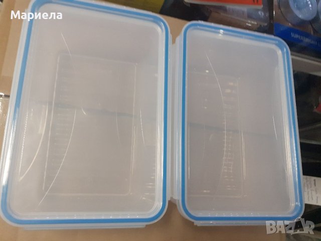 Комплект кутии за храна с щипки 2x2л, контейнери за храна BPA free  , Херметични кутии за съхранение, снимка 3 - Кутии за съхранение - 40839815