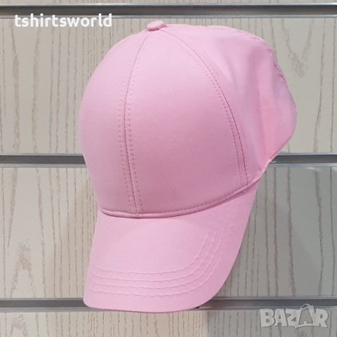 Нова изчистена шапка с козирка в розов цвят, микрофибър, снимка 2 - Шапки - 37505714