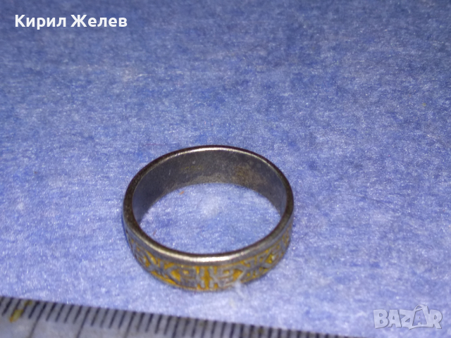 СТИЛНО ОРНАМЕНТИРАН СРЕБЪРЕН ПРЪСТЕН ОКСИДИРАНО СРЕБРО S925 АРТ ХАЛКА РЪЧНА ИЗРАБОТКА 43799, снимка 8 - Пръстени - 44722760