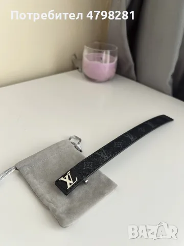 LV Луксозна Monogram гривна-Черна/Кафява -Топ модел