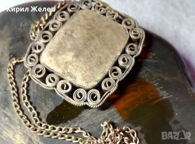 Стар ФИЛИГРАНЕН СРЕБЪРЕН ПЕНДАНТ с ГЕМА / ИНТАЛИЯ ГЛИПТИКА Върху ЧЕРЕН ОНИКС ЮВЕЛИРЕН УНИКАТ 48572, снимка 13 - Антикварни и старинни предмети - 48476801