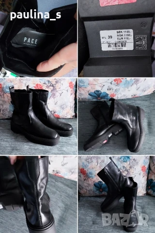 Естествена кожа / Два чифта / Маркови боти "Tamaris" "Pace" crafted shoes / N 39 , снимка 10 - Дамски боти - 43877113