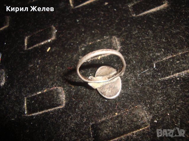 СТАР 19 ВЕК СРЕБЪРЕН СЕДЕФЕН ПРЪСТЕН РЪЧНА ИЗРАБОТКА УНИКАЛНО РЕТРО БИЖУ ВИСОКА ПРОБА СРЕБРО 17221, снимка 8 - Антикварни и старинни предмети - 33737021