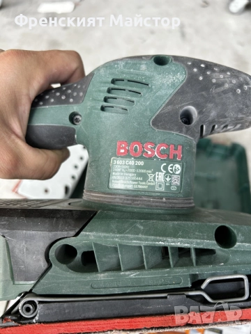 Виброшлайф Bosch PSS 250 AE + оригинален куфар и комплект шкурки Dexter, снимка 5 - Полирмашини - 56086322
