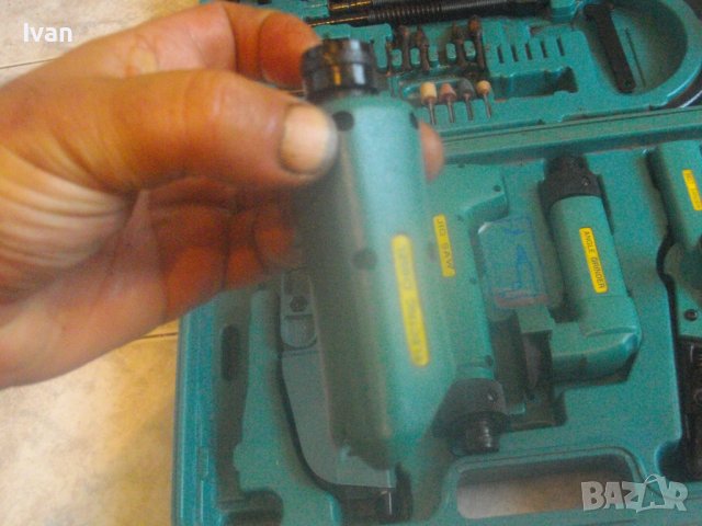 Комплект 5бр. Пневматични Различни Машини Аксесоари В Куфар-Мини Лентов Шлайф,Зеге,Ъглошлайф,Стойка, снимка 17 - Други инструменти - 42445186