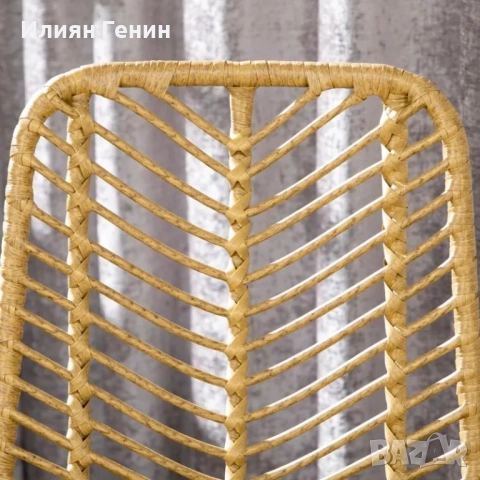 HOMCOM Комплект от 2 бар стола с облегалка, снимка 4 - Столове - 51601484