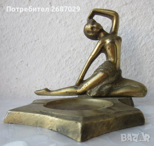 Балерина - пепелник, метал месинг бронз фигура статуетка, снимка 11 - Статуетки - 39489990