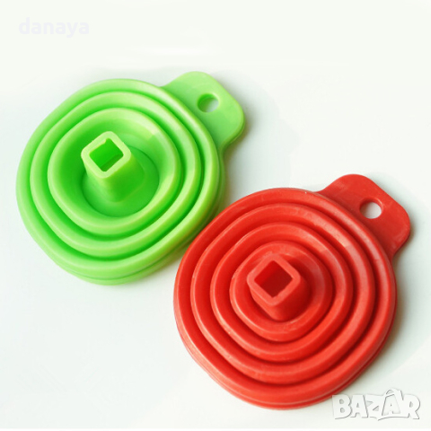 303 Кухненска сгъваема силиконова фуния в квадратна форма, снимка 12 - Аксесоари за кухня - 44761098