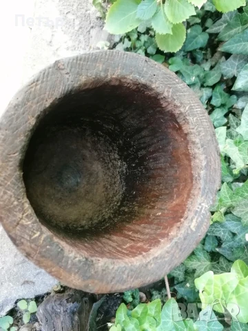 Продавам стара красива дървена чутура / голям дървен хаван /много запазена и обезпаразитена, снимка 8 - Антикварни и старинни предмети - 51079393