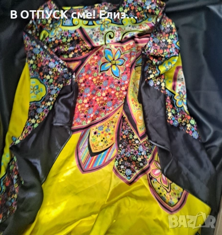 Туника, рокля риза...голям размер макси XXXXL. Ефектна флорална. Ефирна , снимка 1